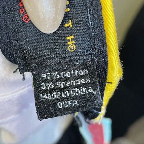 Loudmouth Abstract Colorblock Golf Cap Hat Yellow Black Blue Green Peach Red - Picture 10 of 10